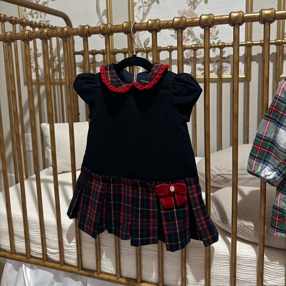 Patachou Tartan Holiday Christmas Dress